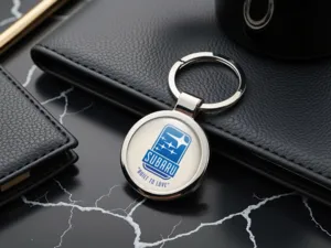 Subaru Picture Keyring Photo Metallic Build